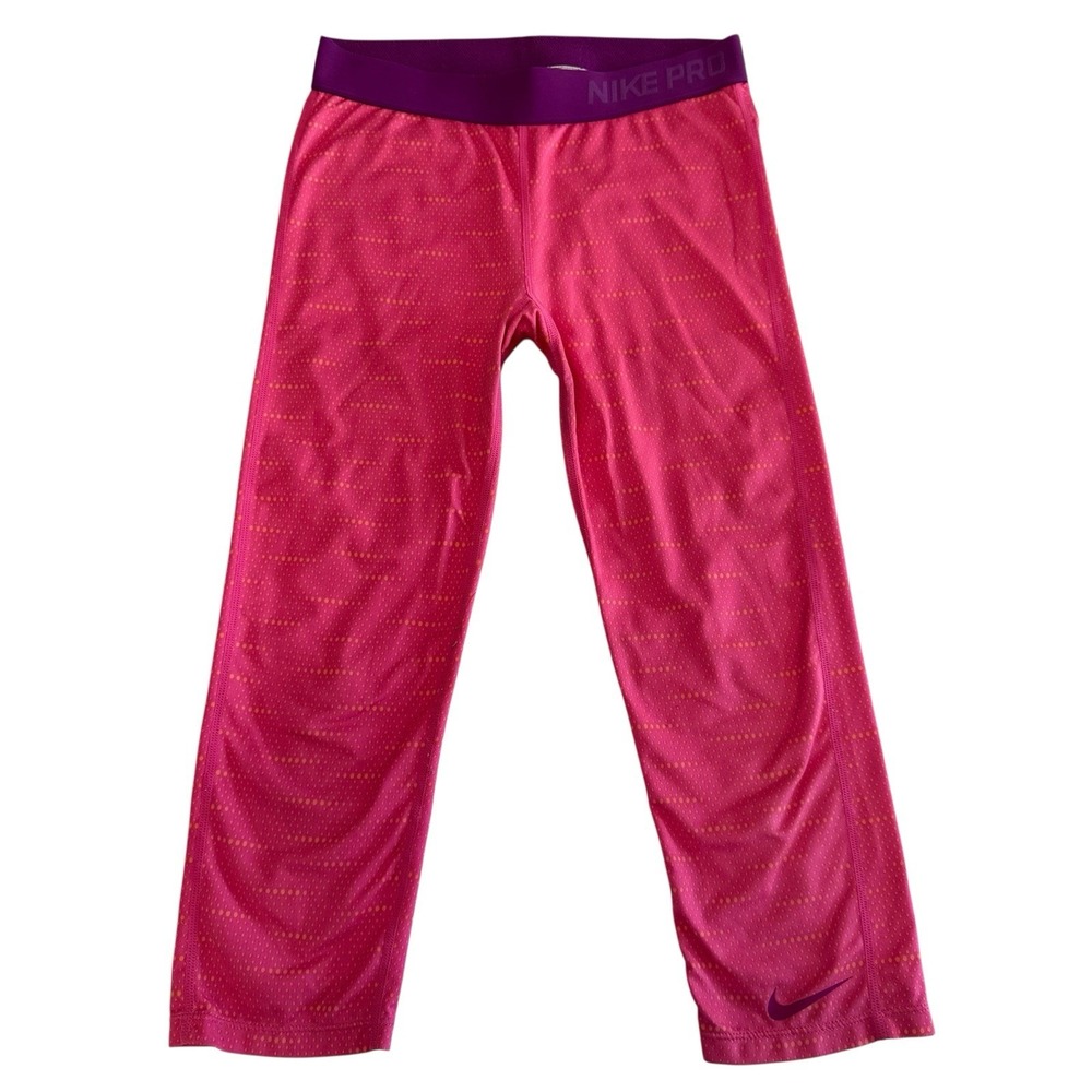 NIKE Pro Dri Fit Purple Pink Training Capri Leggings 641642‎ Size XL #544